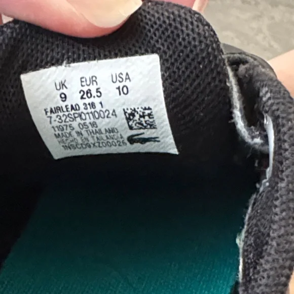 Lacoste Kids Black Sneakers with Green Logo - Picture 5 of 5